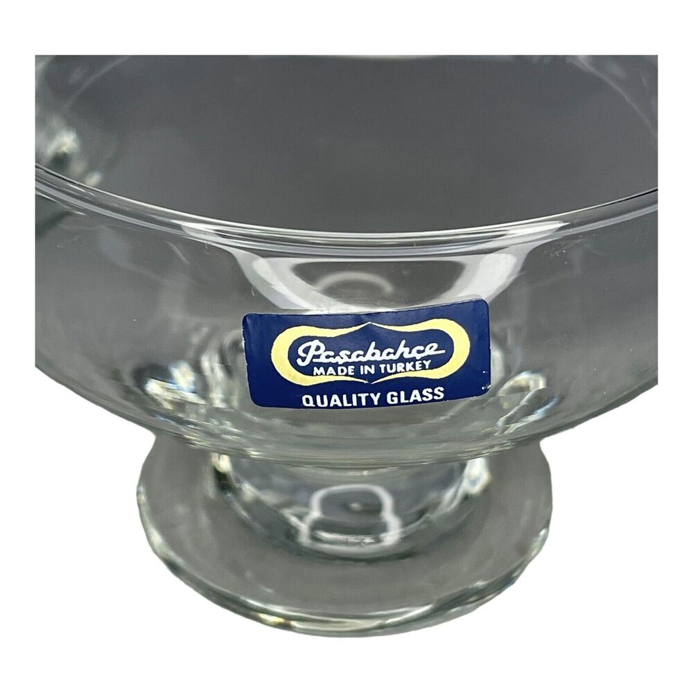 Vintage Pasabahce Turkey Clear Quality Glass Sherbet Ice Cream Bowls - Set of 4 - Picture 2 of 7